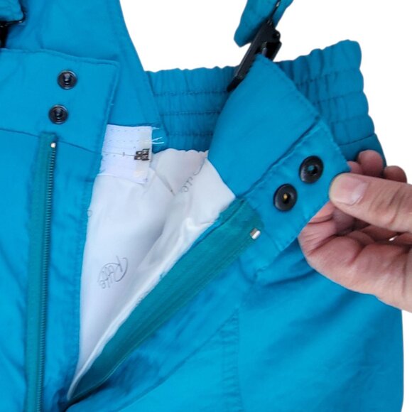 Roffe Mens Vertical Ski Pants M Removable Bib Blue Nylon Aprés Mens Verticle 34 - Picture 12 of 16